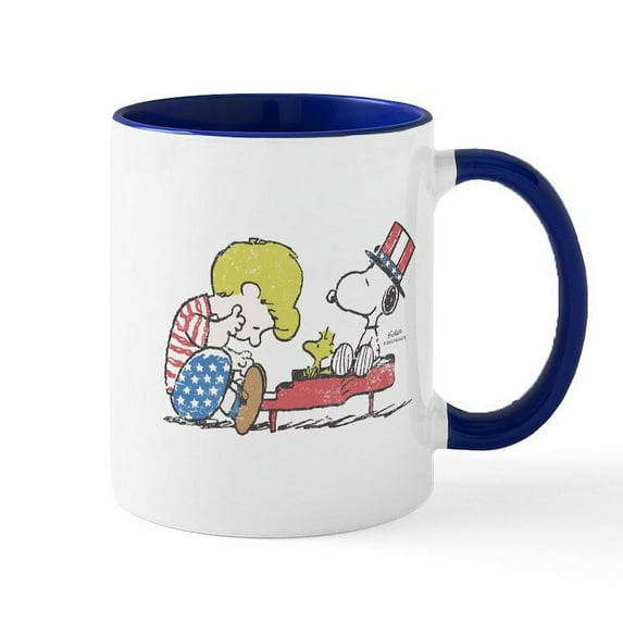 CafePress - Snoopy Vintage Schroeder Mug - 11 oz Ceramic Mug - Novelty Coffee Tea Cup