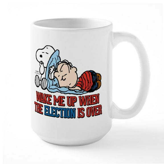 CafePress - Snoopy Wake Me Up Large Mug - 15 oz Ceramic Large White Novelty Mug