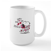 CafePress - Snoopy You Are Loved - 15 oz Ceramic Large White Novelty Mug
