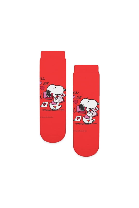 - Snoopy You Are Loved - Unisex Novelty Printed Crew Kids Socks