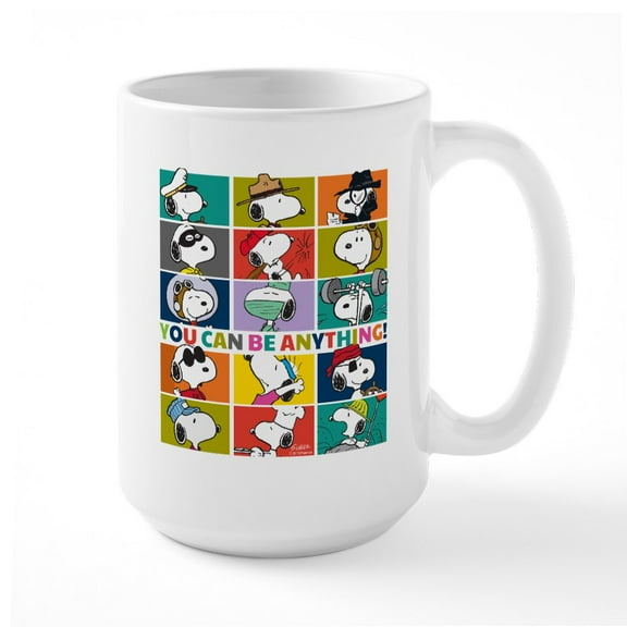 CafePress - Snoopy You Can Be Anything Large Mug - 15 oz Ceramic Large White Novelty Mug