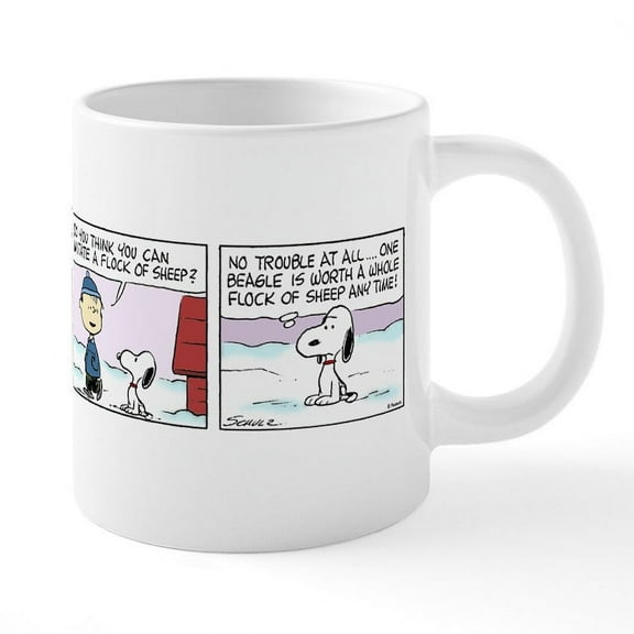 CafePress - Snoopyflockpw - 20 Ounce Ceramic Mega Mug