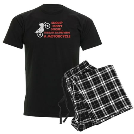 CafePress - Snore Motorcycle Pajamas - Men's Dark Loose Fit Cotton Pajama Set