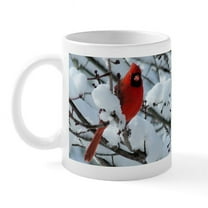 CafePress - Snow Cardinal Mug Mugs - 11 oz Ceramic Mug - Novelty Coffee Tea Cup