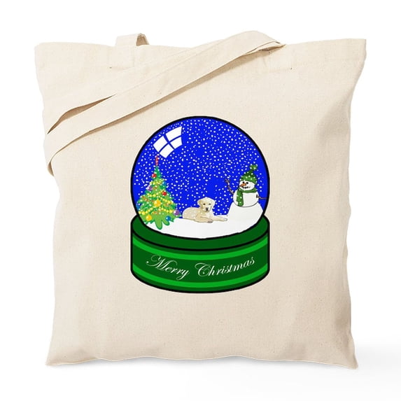 CafePress - Snow Globe Yellow Lab Tote Bag - Unisex Canvas Tote Bag, Beige, 1-Piece