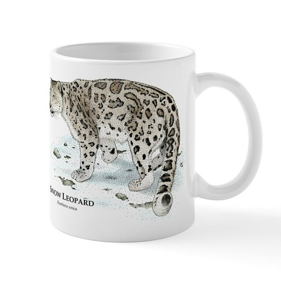 CafePress - Snow Leopard Mug - 11 oz Ceramic Mug - Novelty Coffee Tea Cup