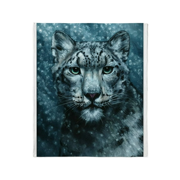 CafePress - Snow Leopard Throw Blanket - Soft Fleece Throw Blanket, 50"x60" for All Ages
