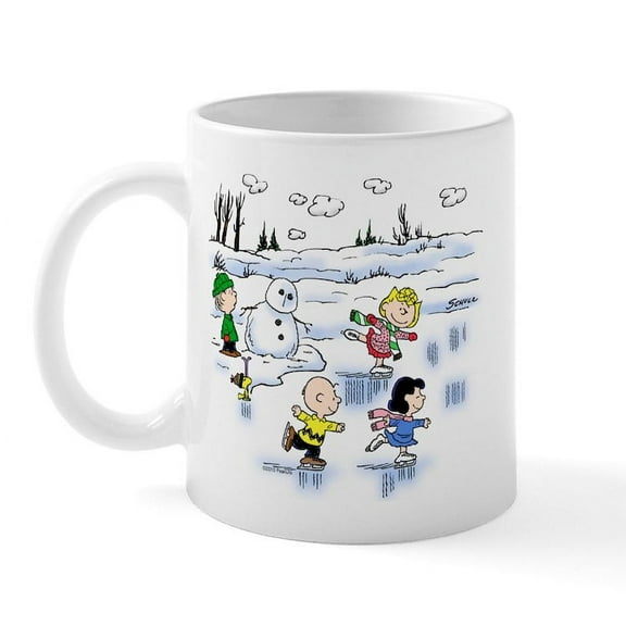 CafePress - Snow Scene Mug - 11 oz Ceramic Mug - Novelty Coffee Tea Cup