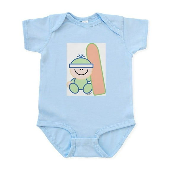 CafePress - Snowboard Baby Infant Creeper - Baby Light Bodysuit, Size Newborn - 24 Months