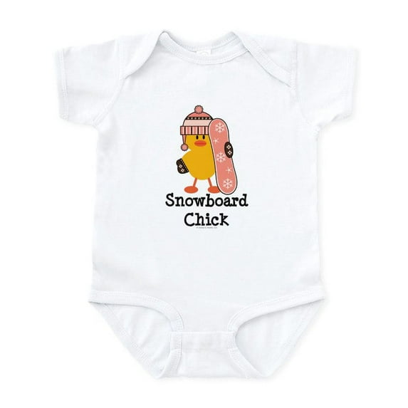 CafePress - Snowboard Chick Infant Bodysuit - Baby Light Bodysuit, Size Newborn - 24 Months