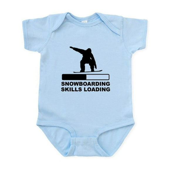 CafePress - Snowboarding Skills Loading Body Suit - Baby Light Bodysuit, Size Newborn - 24 Months