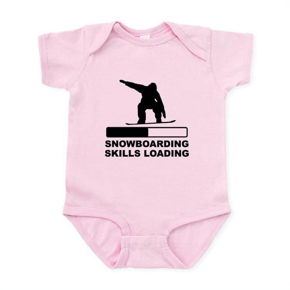 CafePress - Snowboarding Skills Loading Body Suit - Baby Light Bodysuit, Size Newborn - 24 Months