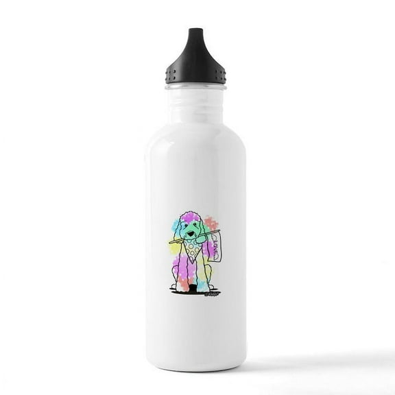CafePress - Snowcone Splash Doodle Dog Water Bottle - Stainless Steel Water Bottle, Sports Bottle, 1.0L