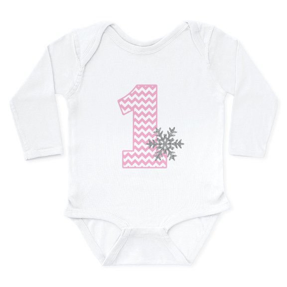 CafePress - Snowflake 1 Body Suit - Long Sleeve Cotton Baby Bodysuit