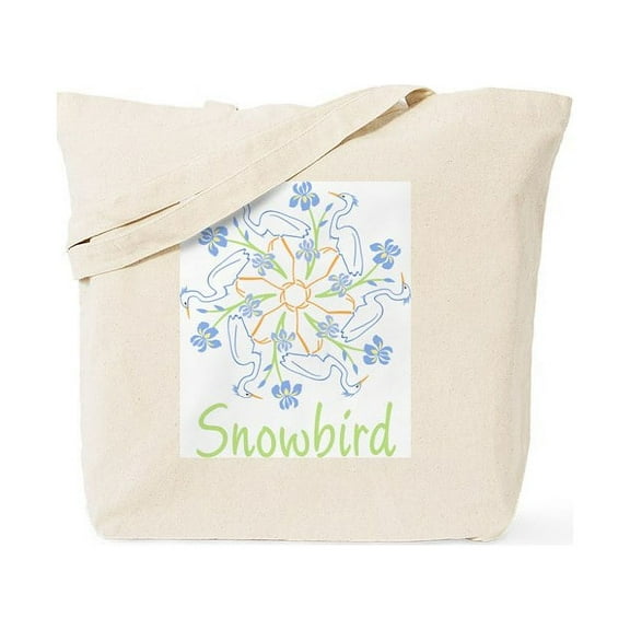 CafePress - Snowflake Snowbird Tote Bag - Unisex Canvas Tote Bag, Beige, 1-Piece