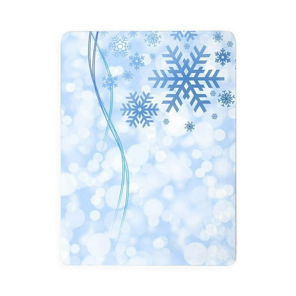 CafePress - Snowflakes - Large Sherpa Fleece Throw Blanket 80" x 60"