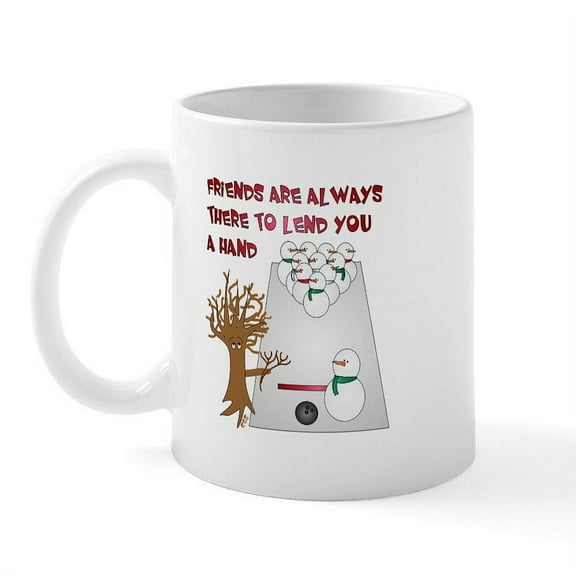 CafePress - Snowman Bowl Mug - 11 oz Ceramic Mug - Novelty Coffee Tea Cup