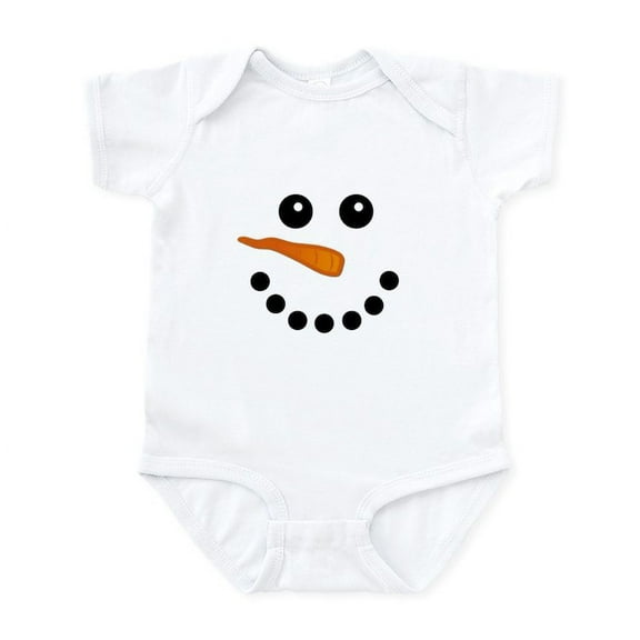 CafePress - Snowman Face Body Suit - Baby Light Bodysuit, Size Newborn - 24 Months