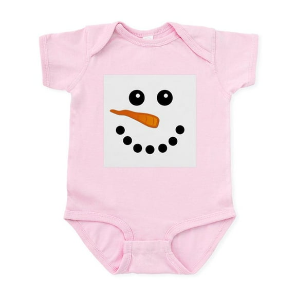 CafePress - Snowman Face Body Suit - Baby Light Bodysuit, Size Newborn - 24 Months