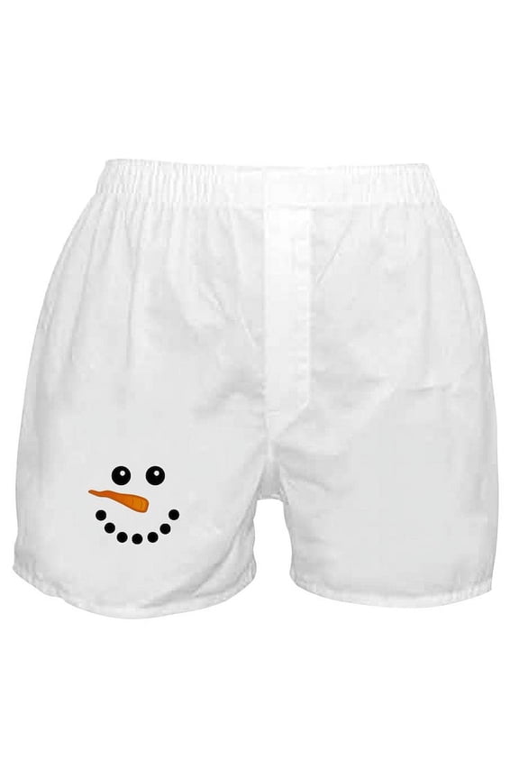 - Snowman Face Boxer Shorts - Men's Novelty Boxer Shorts