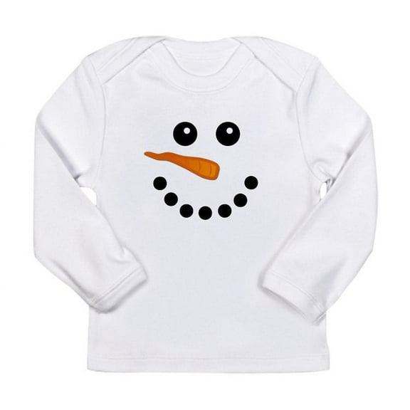 CafePress - Snowman Face Long Sleeve T Shirt - Long Sleeve Infant T-Shirt