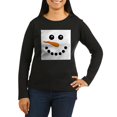 thumbnail image 1 of CafePress - Snowman Face Long Sleeve T Shirt - Women's Long Sleeve Graphic Tee Casual Fit, 1 of 4
