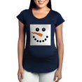 thumbnail image 1 of CafePress - Snowman Face Maternity T Shirt - Maternity Dark T-Shirt, 1 of 4