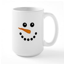 CafePress - Snowman Face Mugs - 15 oz Ceramic Large White Novelty Mug