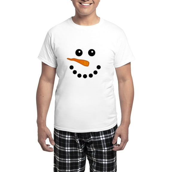 CafePress - Snowman Face Pajamas - Men's Light Loose Fit Cotton Pajama Set