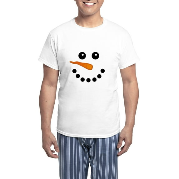 CafePress - Snowman Face Pajamas - Men's Light Loose Fit Cotton Pajama Set