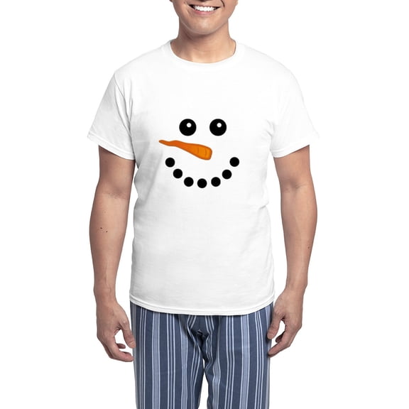 CafePress - Snowman Face Pajamas - Men's Light Loose Fit Cotton Pajama Set