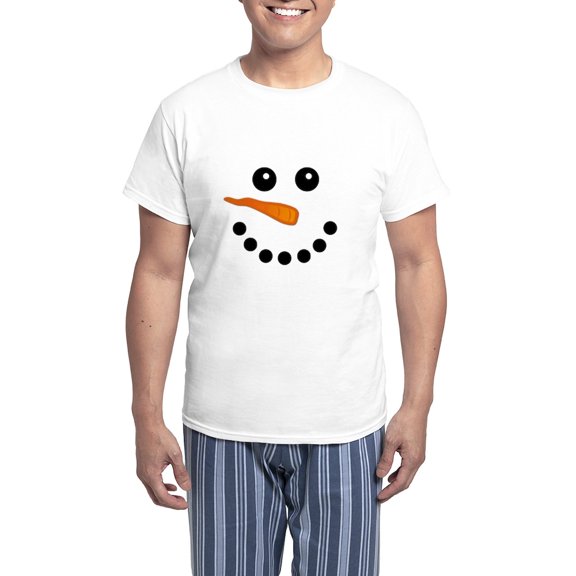 CafePress - Snowman Face Pajamas - Men's Light Loose Fit Cotton Pajama Set