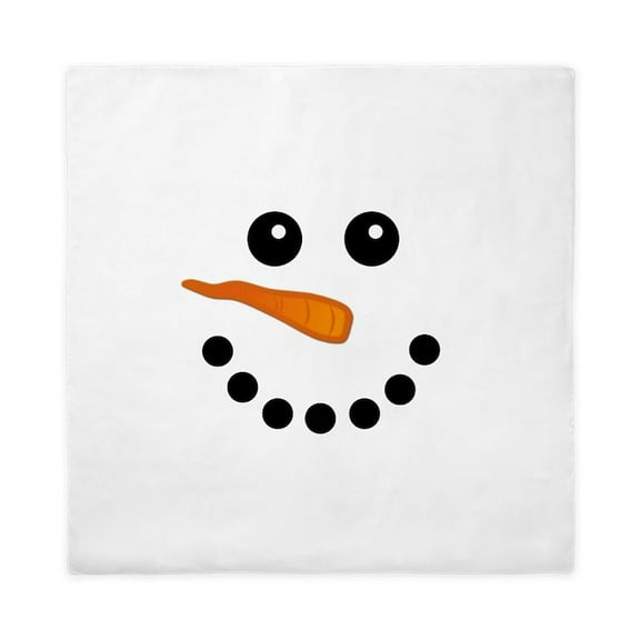 CafePress - Snowman Face Queen Duvet Cover - Queen Duvet