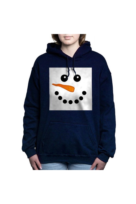 - Snowman Face Sweater Sweatshirt - Pullover Hoodie, Classic & Comfortable Hooded Sweatshirt