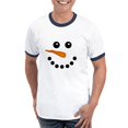 thumbnail image 1 of CafePress - Snowman Face T Shirt - 100% Cotton Ringed T-Shirt, 1 of 4