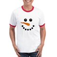 thumbnail image 1 of CafePress - Snowman Face T Shirt - 100% Cotton Ringed T-Shirt, 1 of 4