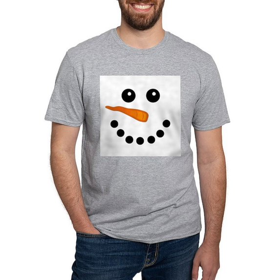 CafePress - Snowman Face T Shirt - Fitted T-Shirt, Vintage Fit Soft Cotton Tee