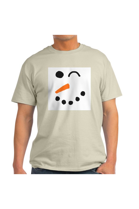 - Snowman Face T Shirt - Men's Classic Graphic T-Shirt