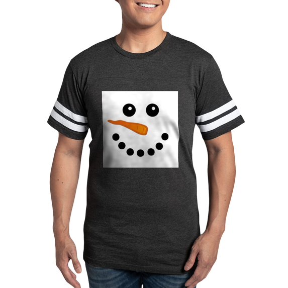 CafePress - Snowman Face T Shirt - Mens Football Shirt