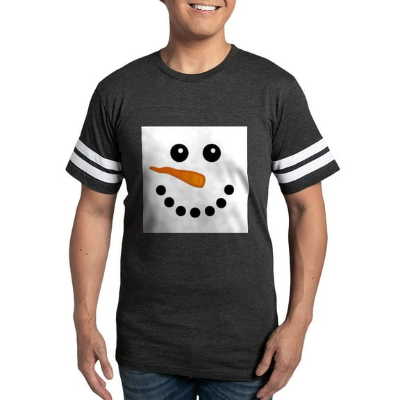 CafePress - Snowman Face T Shirt - Mens Football Shirt