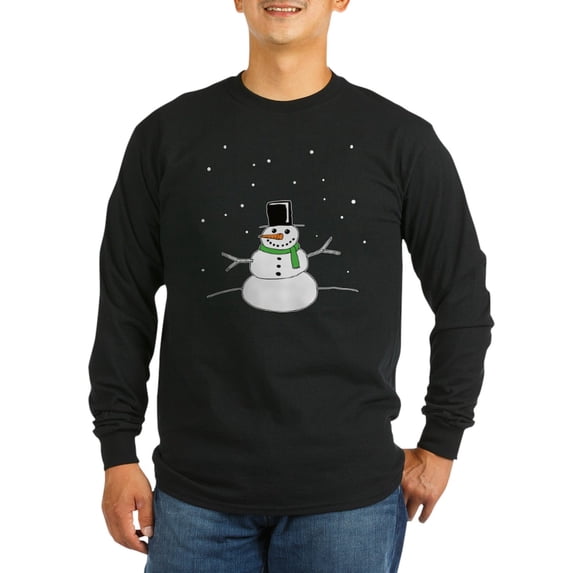CafePress - Snowman Long Sleeve Dark T Shirt - Long Sleeve Dark T-Shirt