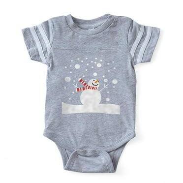 CafePress - Snowman3 - Cute Infant Baby Football Bodysuit