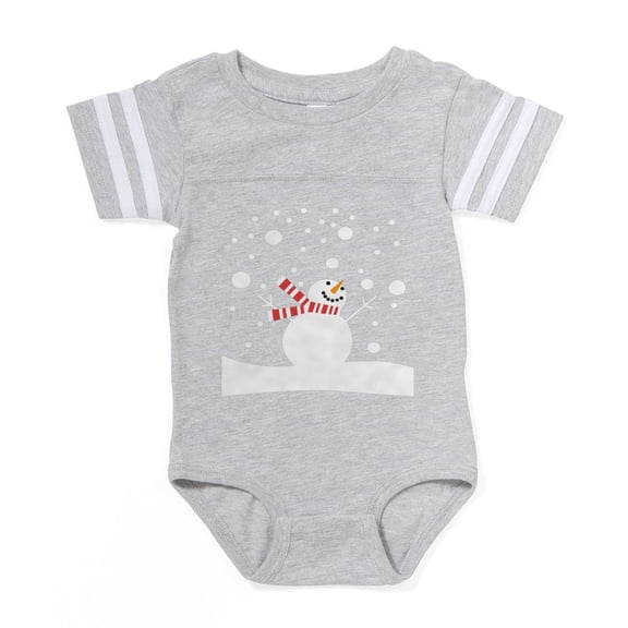 CafePress - Snowman3 - Cute Infant Baby Football Bodysuit