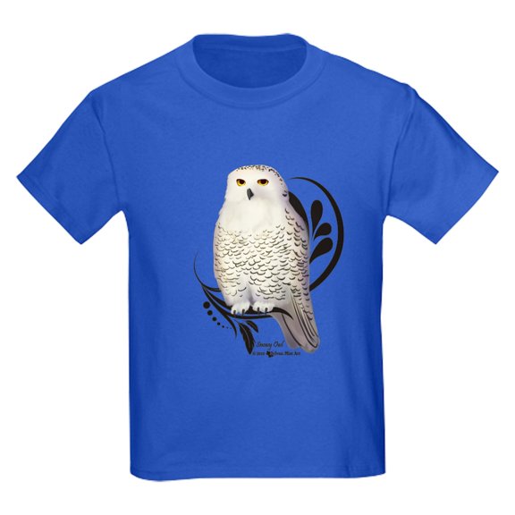 CafePress - Snowy Owl T Shirt - Dark T-Shirt Kids XS-XL