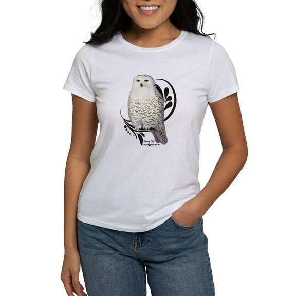 CafePress - Snowy Owl T Shirt - Women's Classic T-Shirt