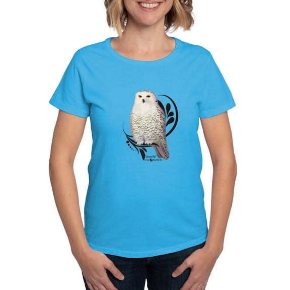 CafePress - Snowy Owl T Shirt - Women's Traditional Fit Dark T-Shirt
