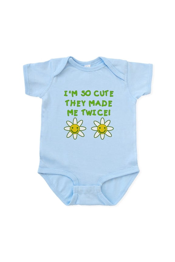 - So Cute Made Twice TWINS Infant Bodysuit - Baby Light Bodysuit, Size Newborn - 24 Months