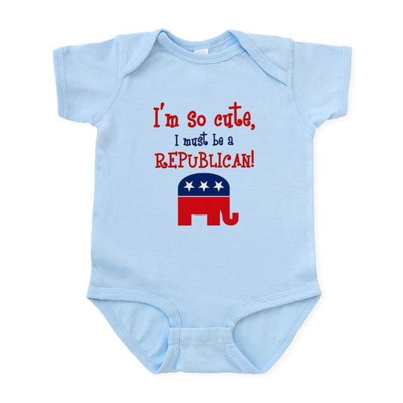 CafePress - So Cute Republican Infant Bodysuit - Baby Light Bodysuit, Size Newborn - 24 Months