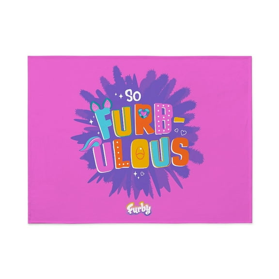 CafePress - So Furbulous - Large Plush Fleece Throw Blanket, 80" L x 60" W