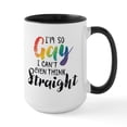 thumbnail image 1 of CafePress - So Gay Can't Think Straight Mug - 15 oz Ceramic Large White Novelty Mug, 1 of 4